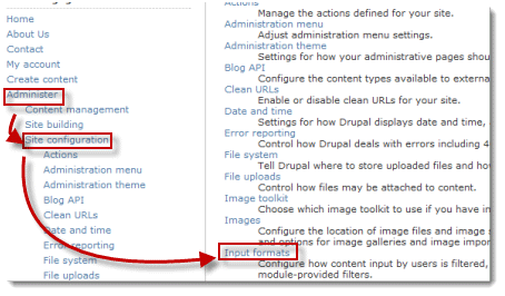 Select Input Formats